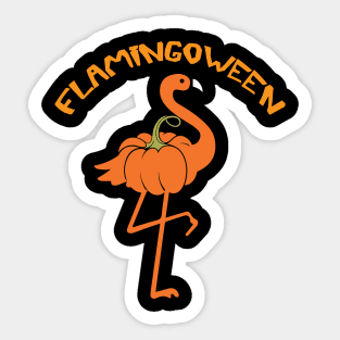 Flamingo funny halloween flamingoween pumkin casual Sticker